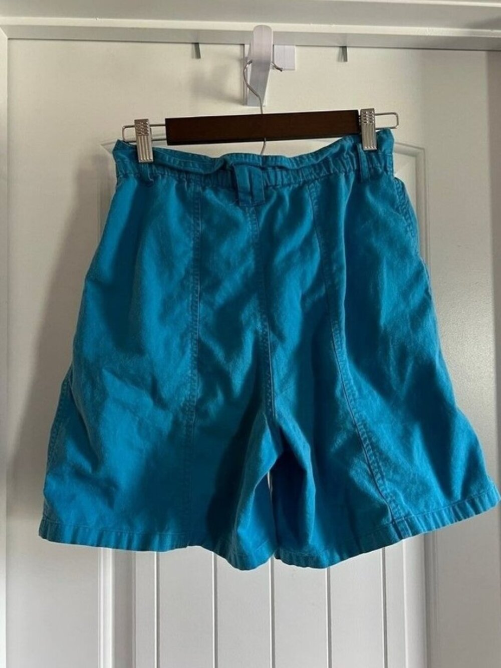 Vintage Basics Blue Cotton Shorts - Picture 2 of 2